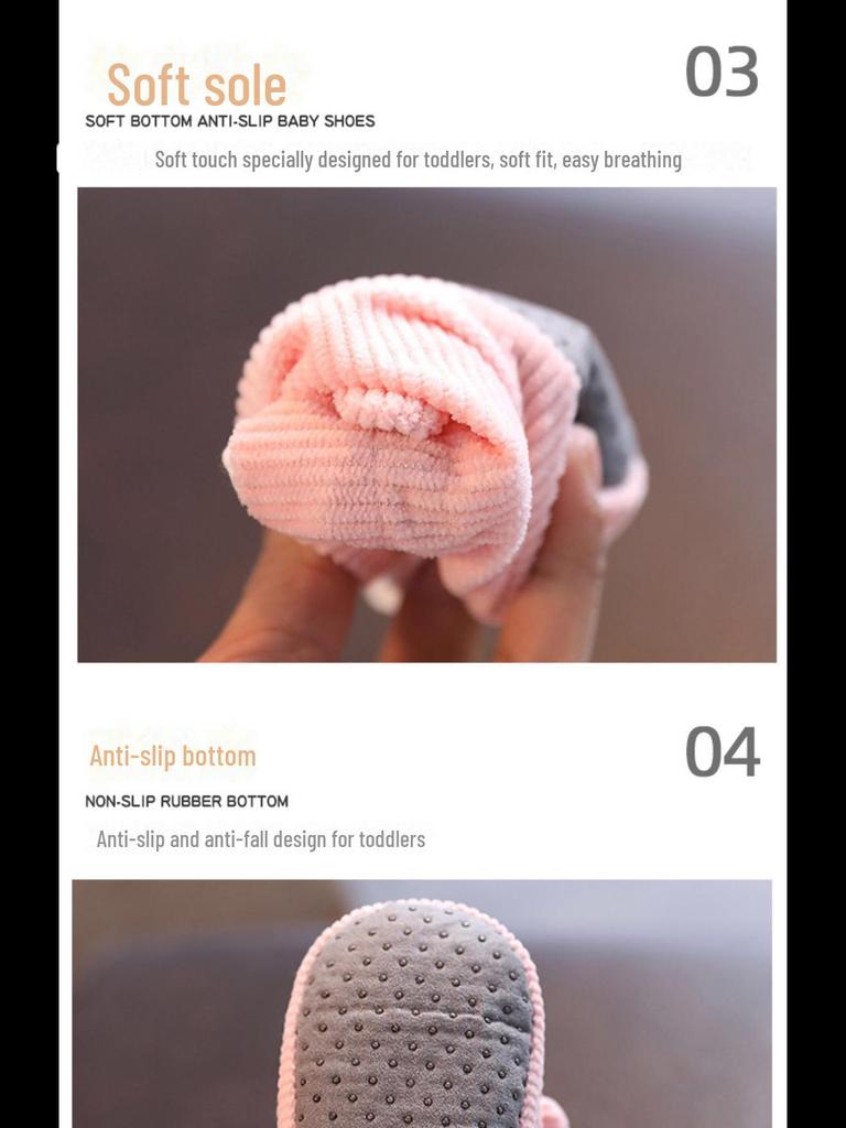 Non-Slip Newborn Baby Shoes - Soft Sole, Anti-Fall Socks for 0-1 Year Old Infants, Boys & Girls