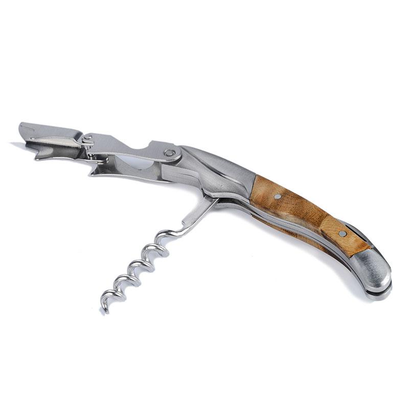Wood Wine Beer Bottle Opener Corkscrew Multifunction Lightweight Portable Screw Wine Bottle Opener Bar Household Utensils Home Kitchen Spaces Tools