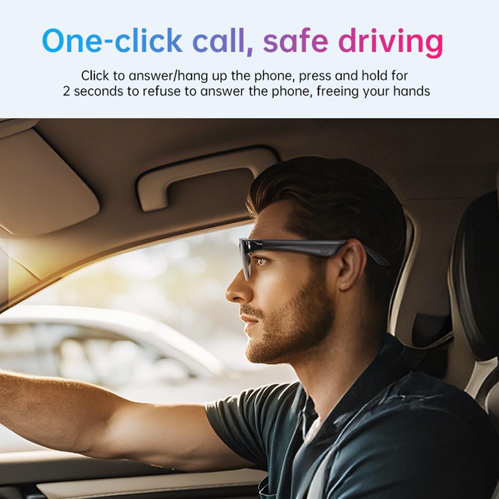 3 In 1 Smart Glasses Men Women WiFi Bluetooth Music Call Translator Sunglasses UV Protection Outdoor Sports Headphones Glasses