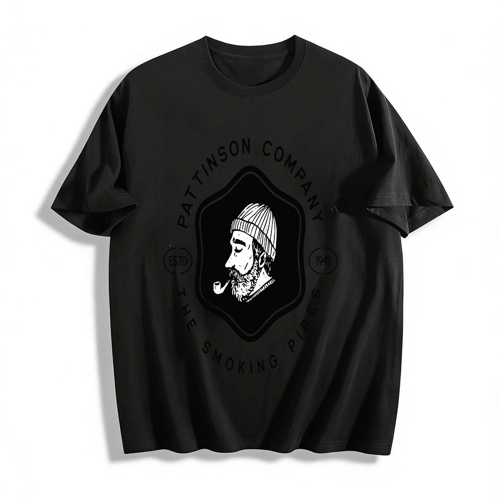 

Vintage Pattinson Company Smoking Pipes Graphic Tee Pure cotton T-shirt 6XL
