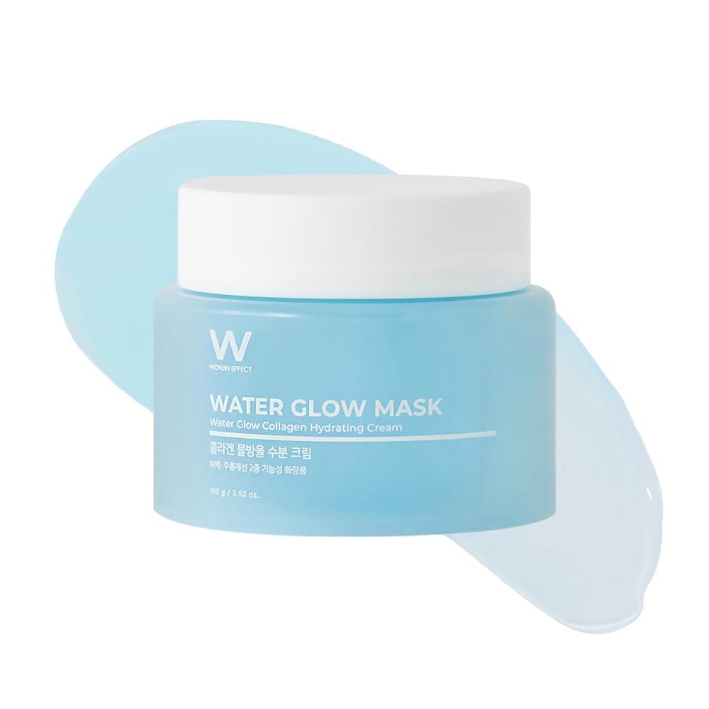 

WONJIN EFFECT Water Glow Mask 100ml - Water Droplet Cream, Large Capacity Moisturizing Cream, Collagen Cream, Hydration Cream