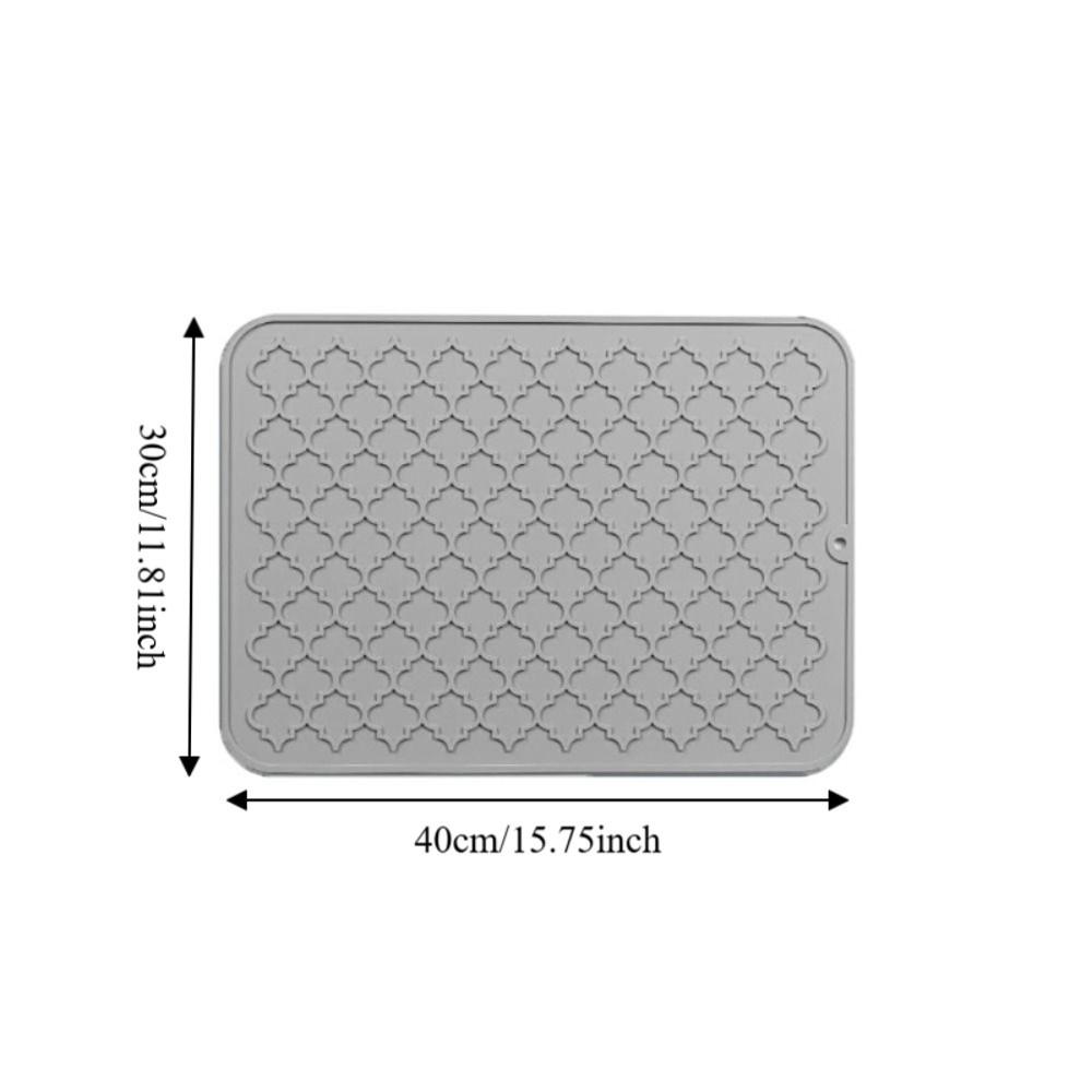 Anti-slip Dish Drying Mat Heat-resistant Insulation Pad Household Tableware Drain Pad  Cup