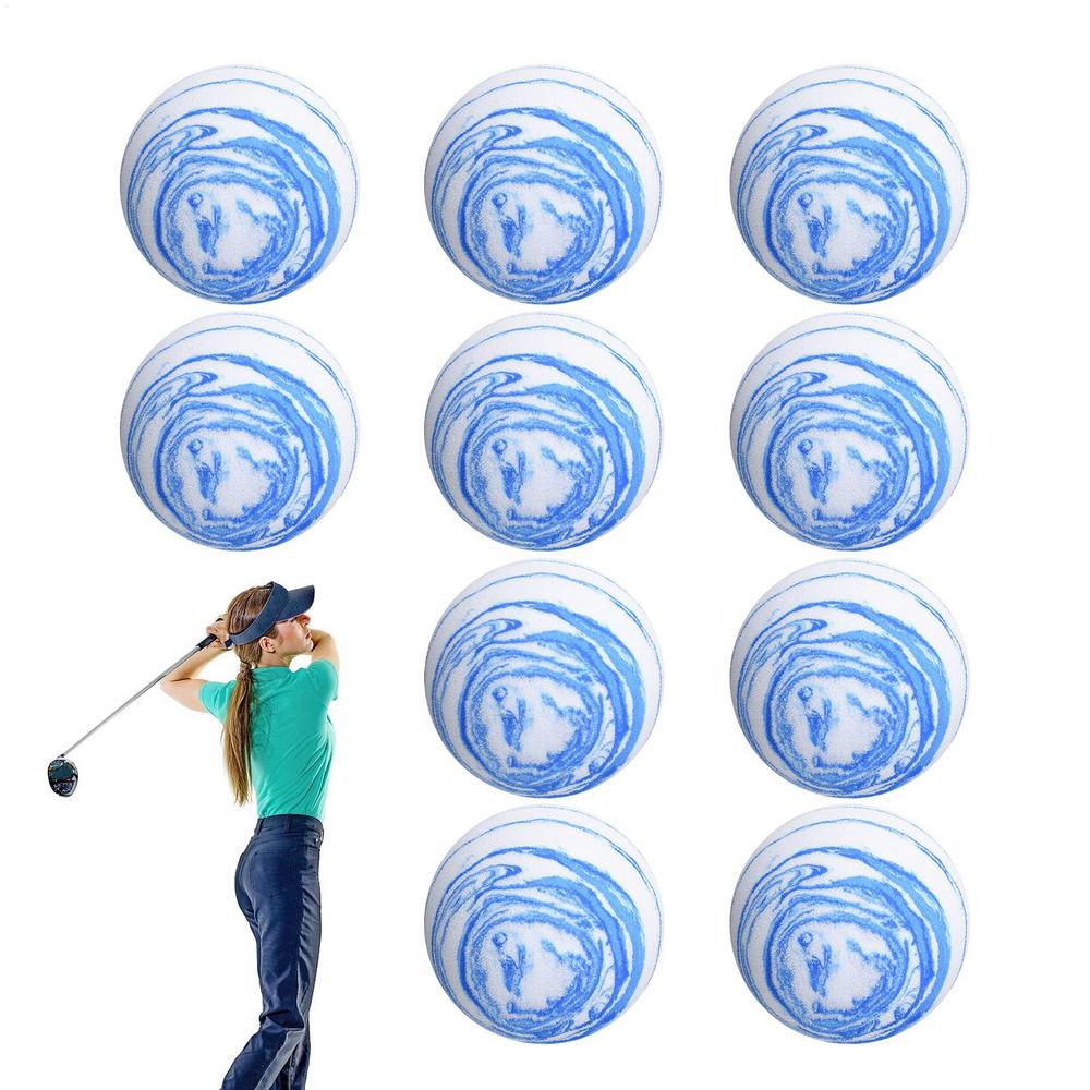 Practice Golf Balls 10 Pieces Elastic Golf Balls Warm-Up Gear For Junior Beginner Amateur Senior Backyard Driving Range Outdoor