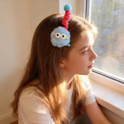 Yousheng 1/2/5Pcs Hairpin Black Big Eye Clip Cartoon Plush Doll Hair Pin Bright Color Hair Styling Tool Hair Accessories