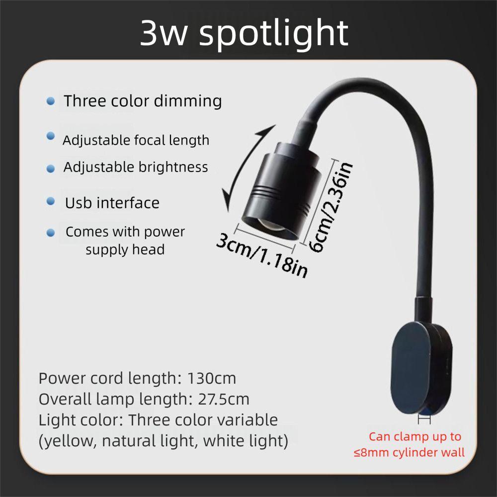 3 Color Modes Mini Clip-on Aquarium Lamp Adjustable Zoom Plants Grow Lamp Home Decorations
