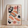 Retro Japanese Sushi Bar Poster Kitchen Food Posters and Picture Canvas Print Painting Dining Room Wall Decor Home Mural Cuadros