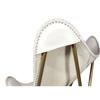 Design Your Home & Living Room With Stylish Genuine White Leather Butterfly Chair - Fully Relaxing And Comfortable Arm Rest Chair