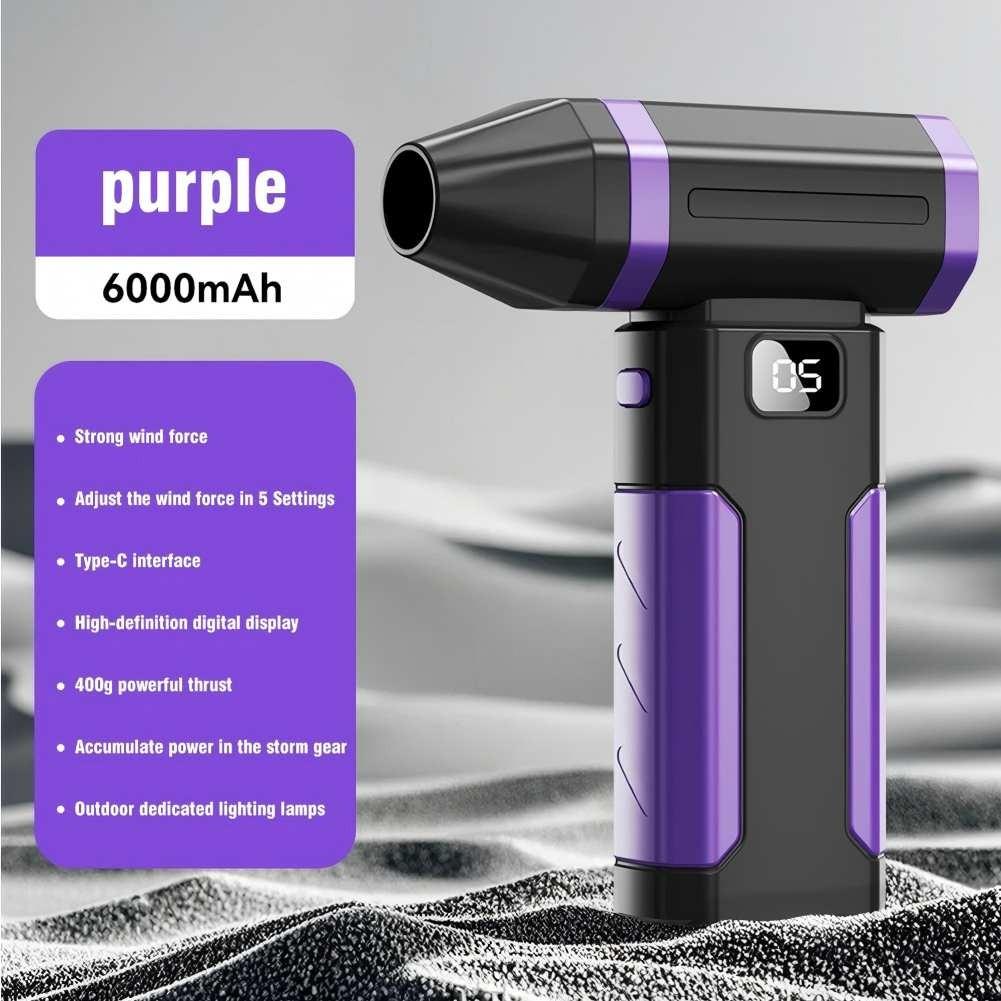 

For Mini Turbo Fan Handheld Air Blower with Turbo Mode for Strong Airflow Purple
