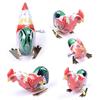 Vintage Wind Up Metal Cock Rooster Animal Clockwork Tin Toy Collectible Gift