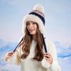 Warm Fair Isle Style Beanies Printed Ear Protection Hat Sweet Jacquard Knitted Hat  Autumn
