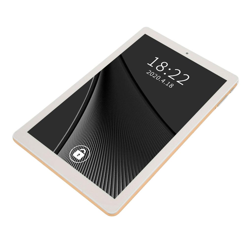 Für Android 11 Tablet 10 Zoll IPS HD-Bildschirm 3 GB 64 GB 8-Kern-Prozessor Tablet mit 3G-Netzwerk 5G WIFI 100–240 V Gold EU