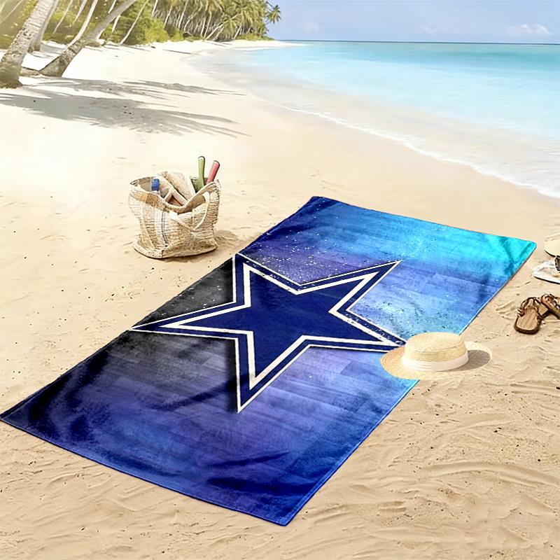 Dallas Cowboys Print Beach Towel, Large Soft Quick Dry Towel for Beach Camping Swimming