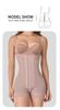 Plus Size European & American Shaping Bodysuit: Chest Support, Crotchless, Four-Row Hook, Strong Compression for Slimming