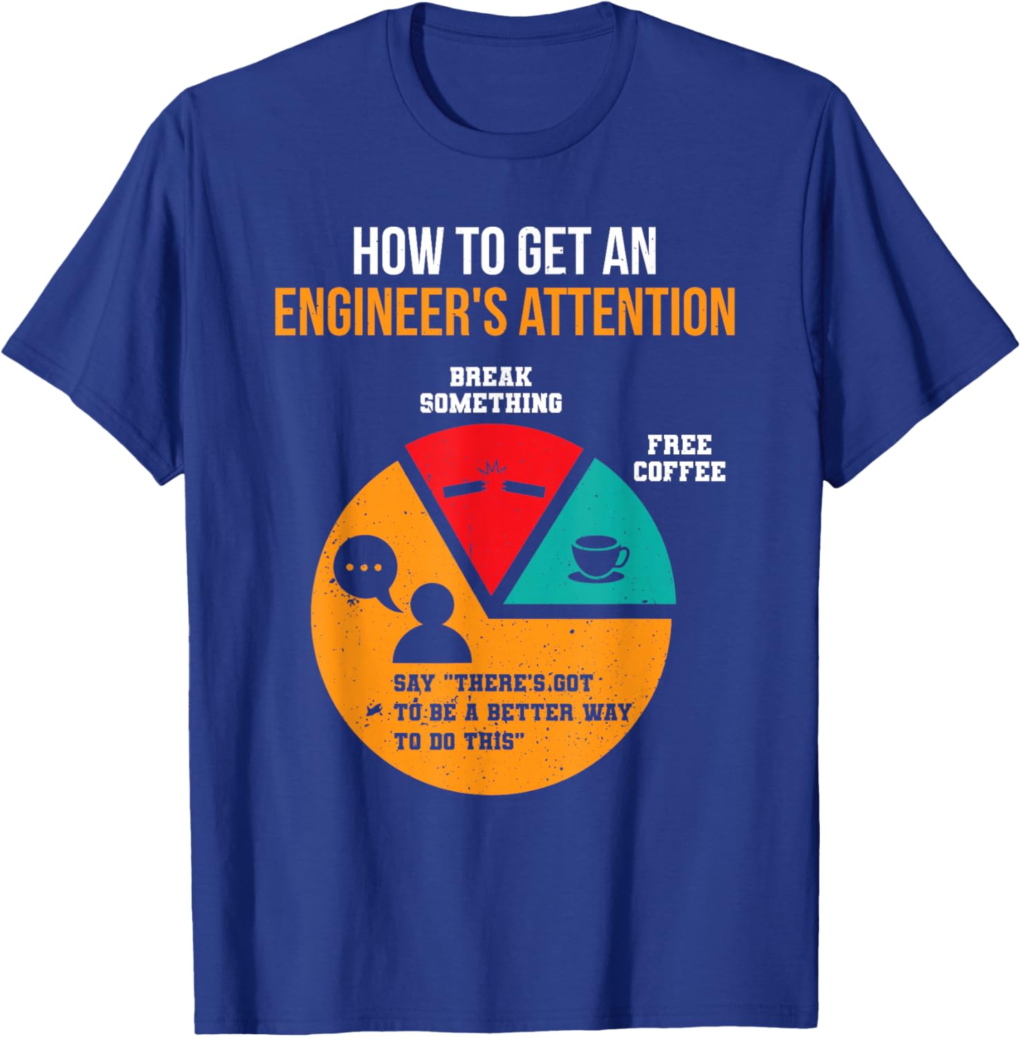 Как привлечь внимание инженера Круговая диаграмма Забавная футболка для инженера 100% Хлопок Круглый вырез Короткий рукав Летняя Повседневная Мужская футболка S