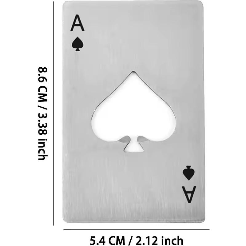 Black Poker Card Beer Bottle Opener Personalized Stainless Steel Credit Card Bottle Opener Card of Spades Bar Tool