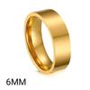 2mm 4mm 6mm 8mm Stainless Steel Wedding Ring for Women Flat Finger Rings Fashion Bijoux Femme Engagement Jewelry