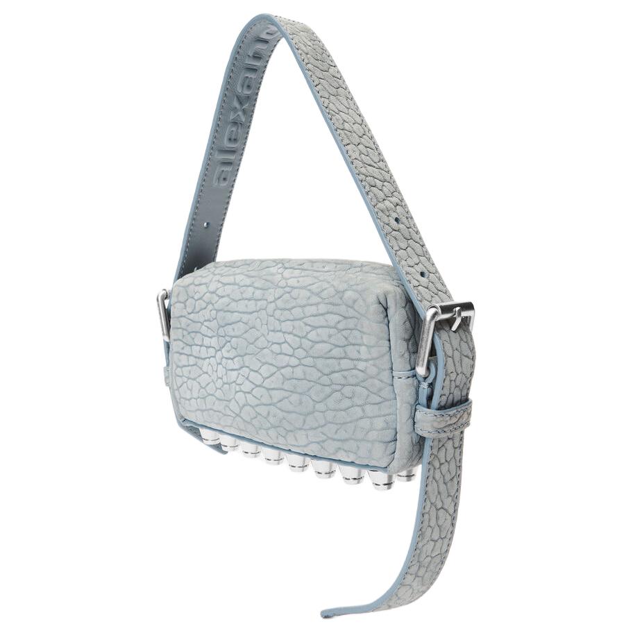 Alexander Wang Ricco Magnetischer Öffnungs- und Schließnieten-Dekoration Lammleder Umhängetasche Mini Damen Blau