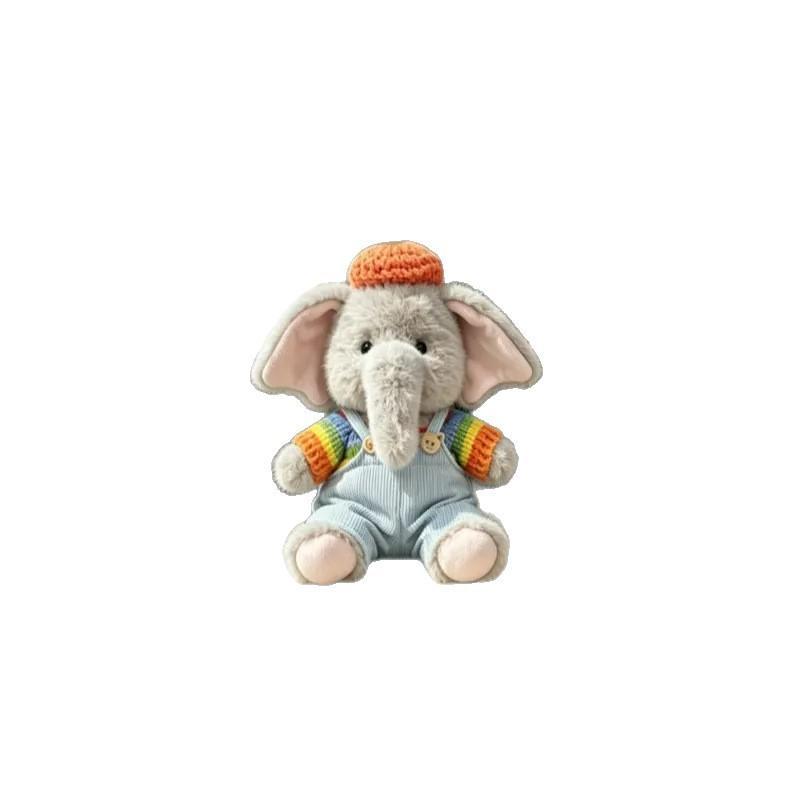 Niedlicher grauer Elefant Plüsch Schlüsselanhänger Weiches Stofftier Tasche Anhänger Autoschlüssel Anhänger Rucksack Dekoration Geschenk