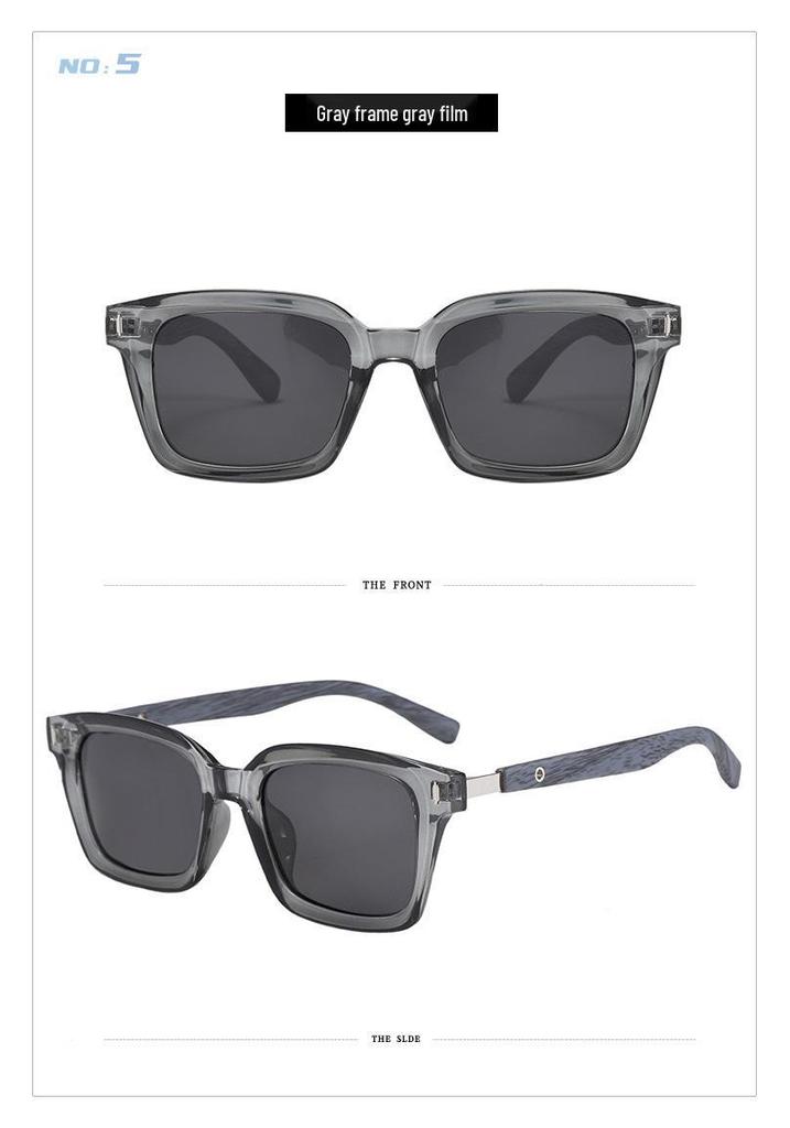 Chic Women's Slimming Polarized UV Protection Sunglasses - Wood Grain, Small Frame for Driving.