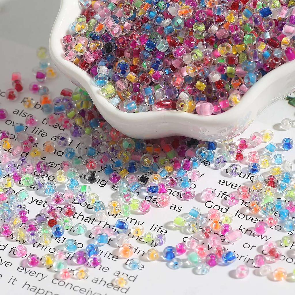 Color-Inside Crystal Transparent Czech Glass Beads Seed Spacer Beads For DIY Clothing Sewing Decor