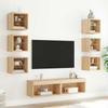 8-teiliges TV-Möbelset mit LED, Sonoma-Eiche