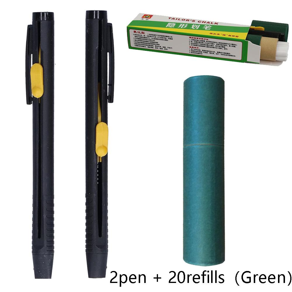 Tailors Invisible Chalk Pencil Patchwork Disappearing Fabric Marker Pens for DIY Craft Sewing Marking Chalk Sewing Accessories