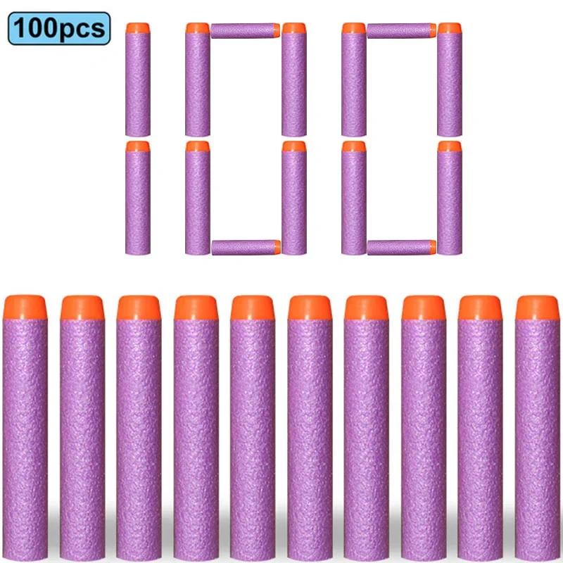 7.2cm 100pcs for Nerf Soft Bullets Darts Round Head Refill Sponge Darts Kids Children Toy Gun Bullets for NERF N-Strike Blasters