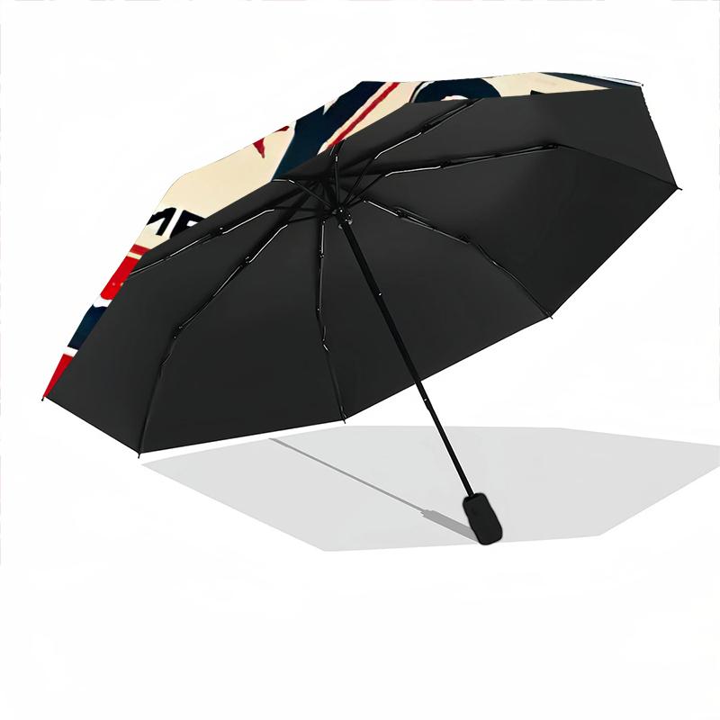 1 Stück Regenschirm mit amerikanischem Flaggen-Design, tragbarer faltbarer Regenschirm, Eisenrahmen, Rippenstruktur, Outdoor-Heim-Regenschirm