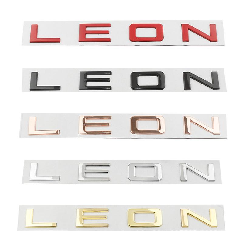 Car 3D Metal Trunk Words Letters Logo Decals Emblem Badge Sticker For Seat Leon MK1 MK2 MK3 MK4 MK5 MK6 FR Styling Accessories