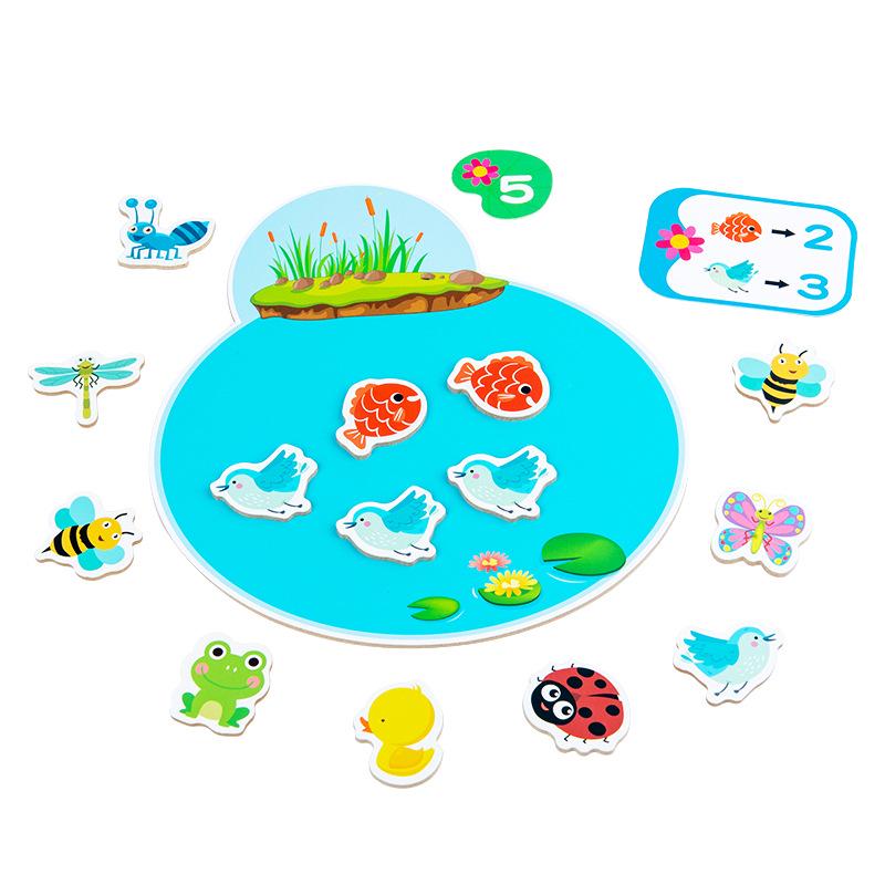 Educational Pond Numbers Game for Teaching Addition and Subtraction, Ages 3-6