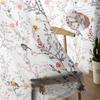 Spring Bird Sun Flower Orchid Retro Voile Sheer Curtains Living Room Window Tulle Curtain Kitchen Bedroom Drapes Home Decor