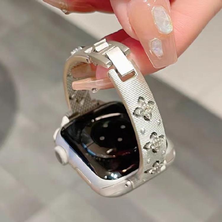 Quick Change Metal Watch Straps with Crystal Detailing for 38/40/41/42/44/45/49mm Multiple Device Size