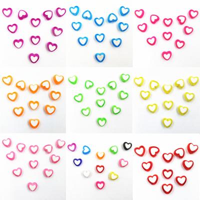 50 perline sparse a forma di cuore da 8 mm per la realizzazione di braccialetti con risultati di gioielli fai da te