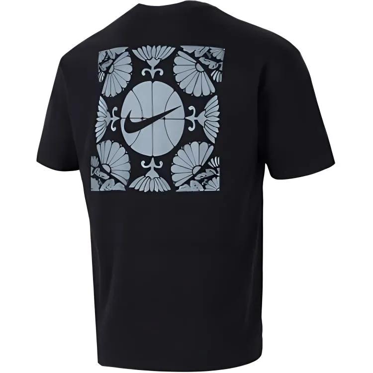 Nike Max90 T Shirts Men's Black Crew Neck Moderate Straight Fit (Unisex) T-Shirts FV8399 010