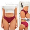 Damen Nahtloser Baumwollslip Damen Übergröße Slips Einfarbige Atmungsaktive Unterwäsche Damen Niedrige Taille Weiche Dessous S-XXL