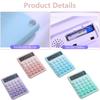 Cute Design 12Digit Desktop Calculator With Easy To Read Screen And Quiet Key For Quiet Environment for Students