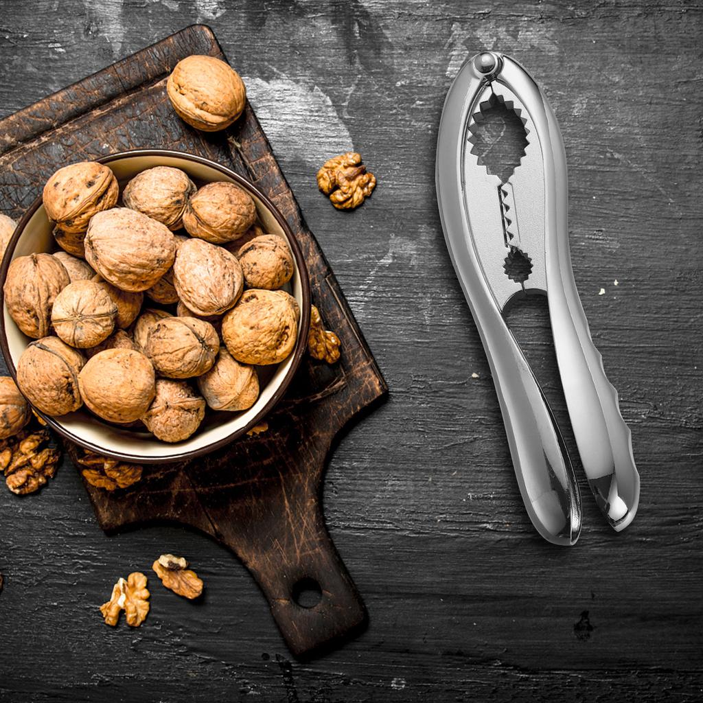 Handheld Nut Opener Zinc Alloy Walnut Cracker Ergonomic Tool For All Hard Shell Nuts, Portable Kitchen Utility Nut Sheller