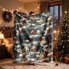 1pc Winter Village Themed Flannel Blanket - Large Size, Soft, Lightweight, and Warm, Suitable for All Seasons - Perfect for Beds, Sofas, Offices, Camp