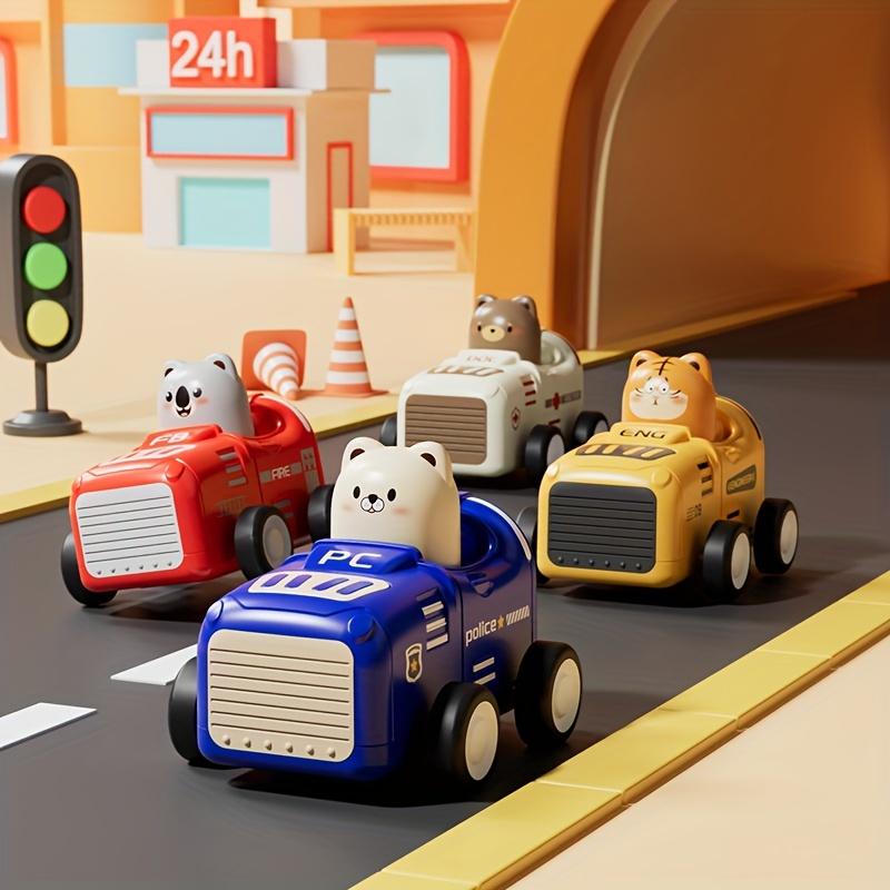 Press And Go Car Toys Animal Racing Cars, Play Vehicle Set, Friction Car Toys, As Birthday, Christmas, Halloween Gift