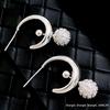 C-Shaped Zircon Detachable Multi-Wear Earrings for Women, INS Style with Cartilage Stud