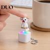 Tier-Klicker Schlüsselanhänger 1/2 Stück Tastatur Fidget Schlüsselanhänger, Wiederaufladbares Ziegen-Katzen Finger Spielzeug mit LED-Licht Ton, Druckknopf Dekompression