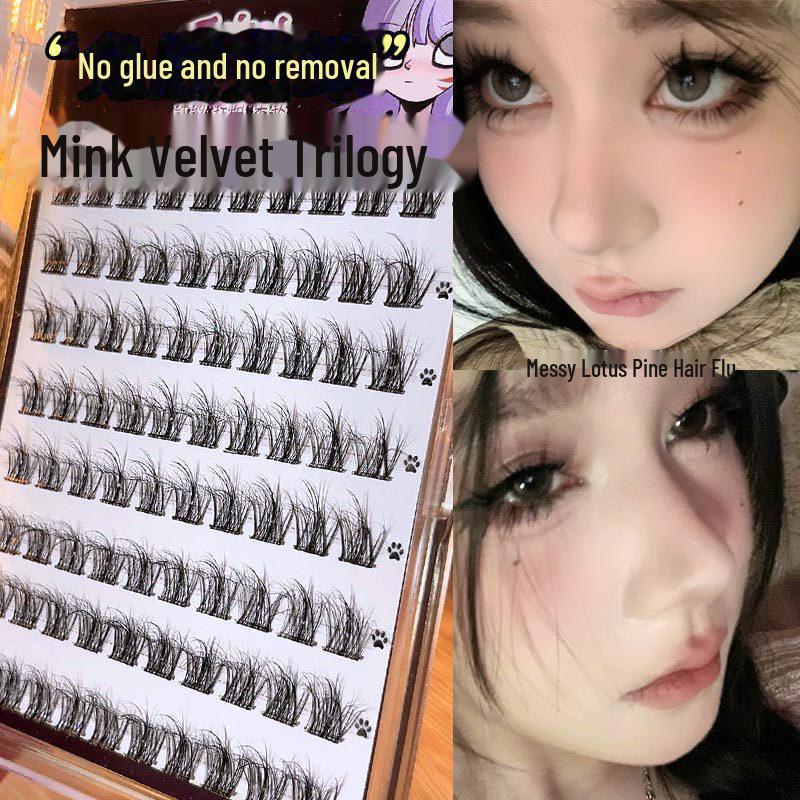 FAICCIA Self-Adhesive 5D Mink-Like False Eyelashes - Glue-Free, Easy Removal, Natural Curve