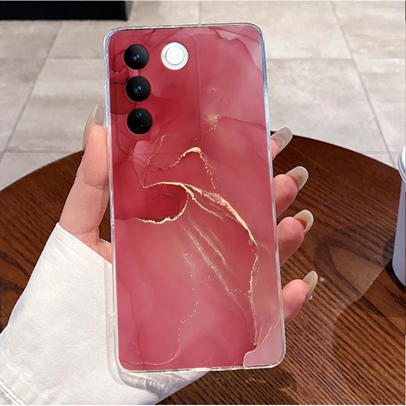 Case For Vivo V25e LATAM V27e V27 V 27 Pro 5G Casing Cute Love Heart Rabbit Funny Cover Clear TPU Silicone Soft Shell Phone Case