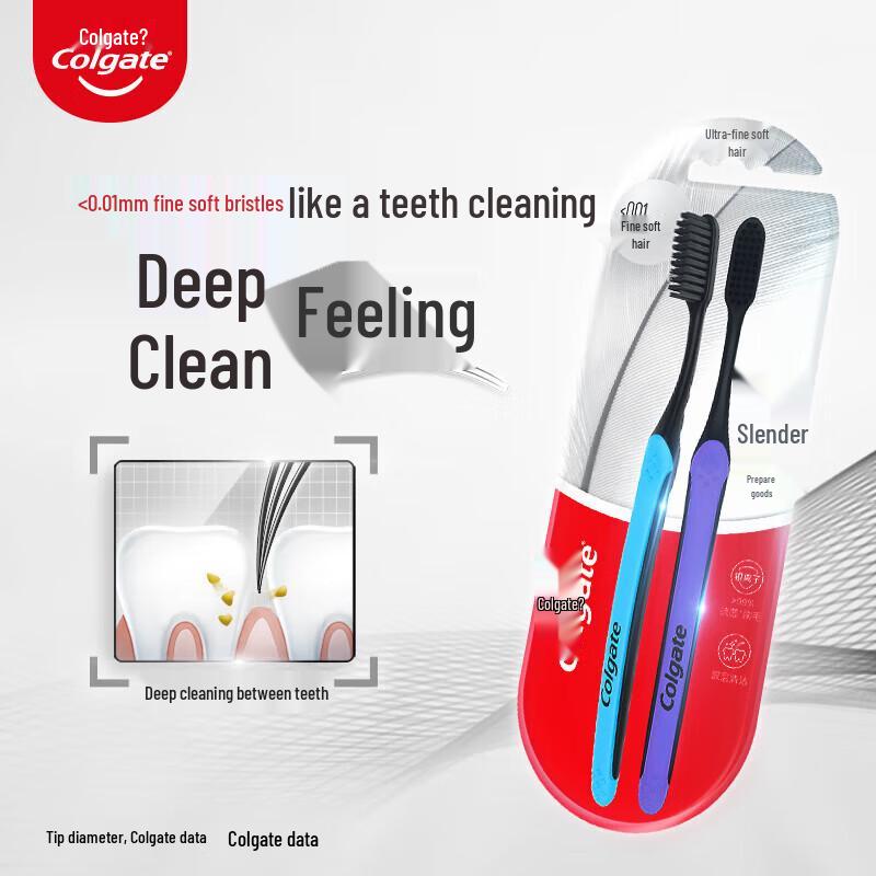 Colgate Slim Soft Binchotan Toothbrush Twin Pack