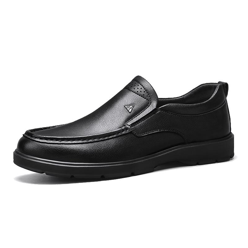 Zulijian Men's Breathable Slip-on Leather Dress Shoes