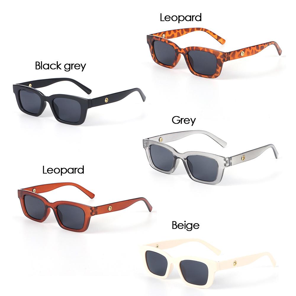 New Fashion Rectangle Sunglasses for Women Vintage Narrow Square Frame Sun Glasses UV400 Protection Driver Glasses