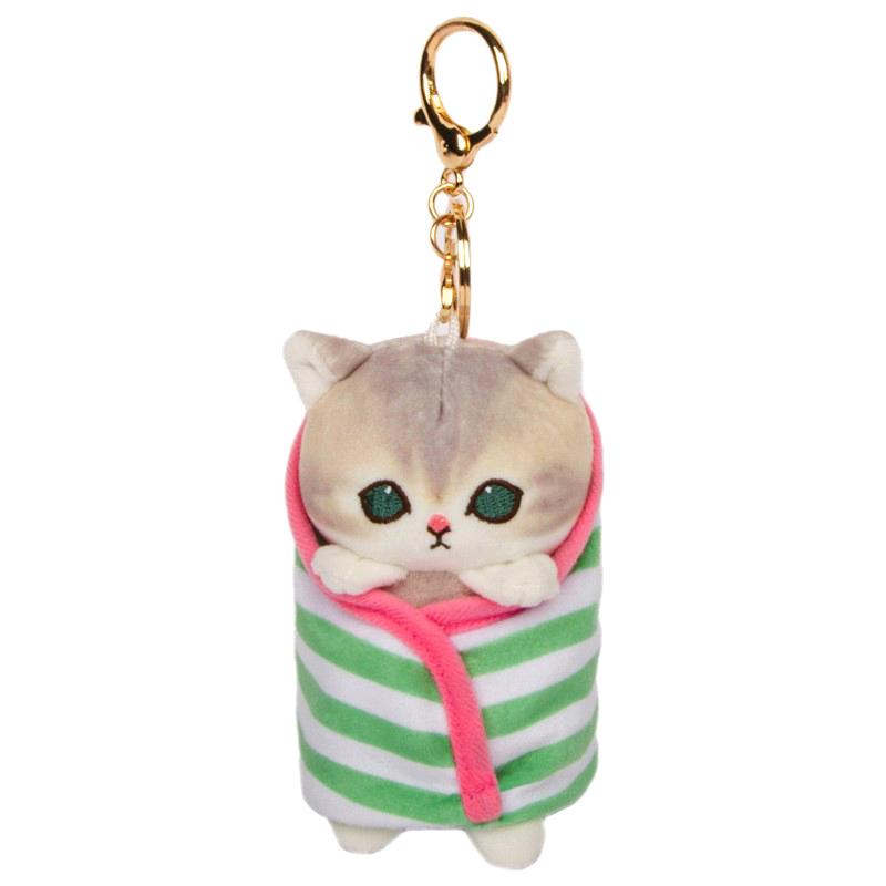 Mofusand Cat Blessing Shark Cat Wrapped Quilt Plush Pendant Girl Heart Gift Keychain Bag Charm