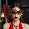 Svodná Stylová Pírková Maska Kamínková Maškarní Maska Zábavná Halloweenská Festivalová Párty Maska Dívka