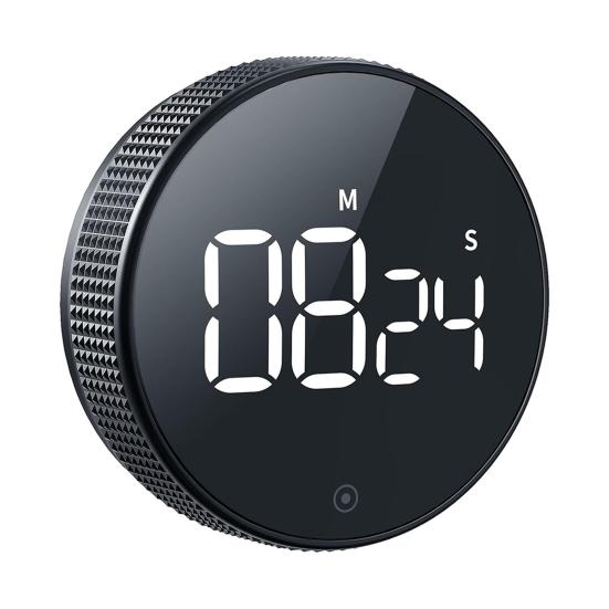 LED Kuchyňský Časovač Magnetický Odpočítávací Časovač pro Vaření Pečení Nastavitelný Úhel Otočné Ovládání Hlasitý Alarm Časovač pro Sledování Cvičení