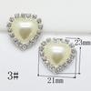 Wholesale 50Pcs Ivory pearl rhinestone button metal button Wedding Invitations Decorate Button hair flower center scrapbooking